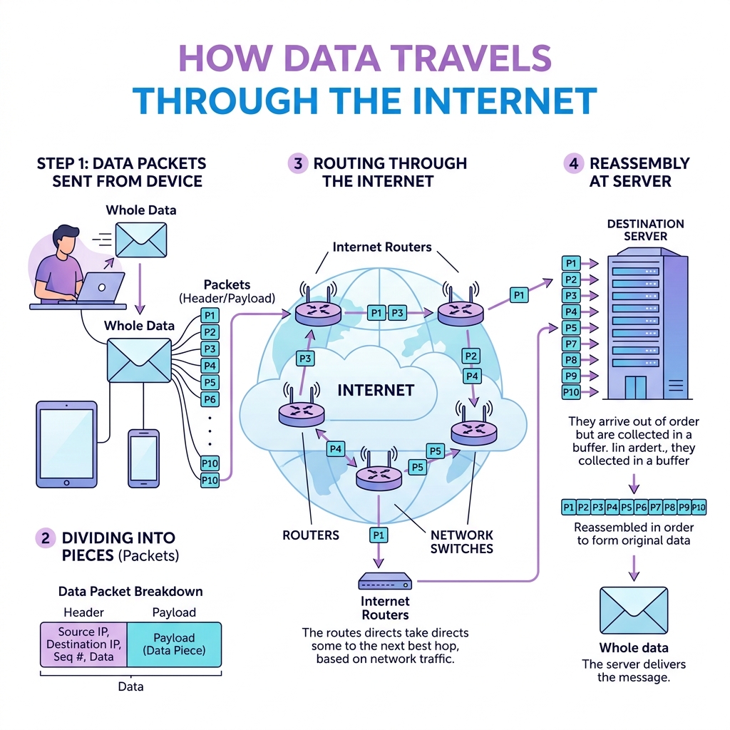 How Data Travels Diagram